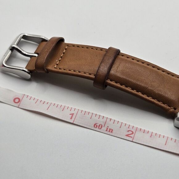 Fossil Womens Boyfriend Oversized Watch Two-Tone Brown Leather Date Indicator - Picture 9 of 10